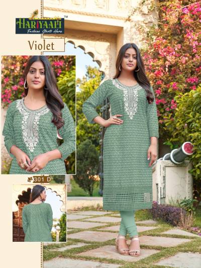 Violet By Hariyaali Designer Embroidered Kurti Collection